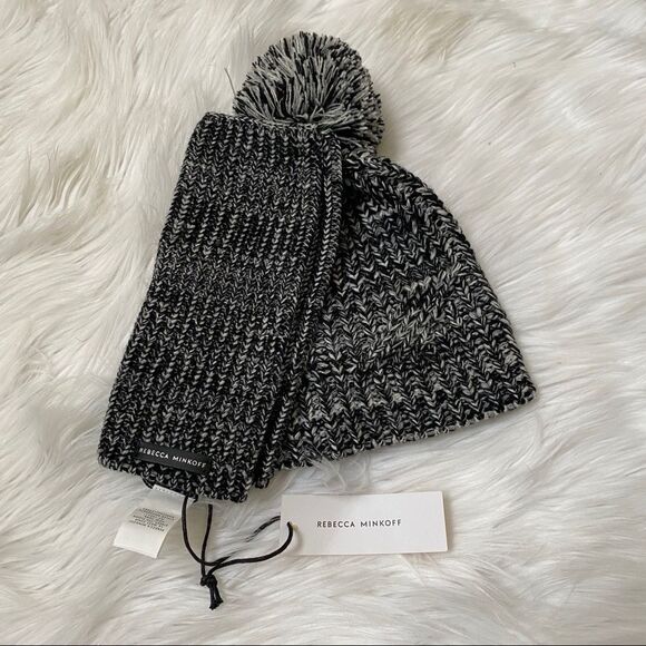 Rebecca Minkoff Marled Beanie & fingerless gloves main image 5